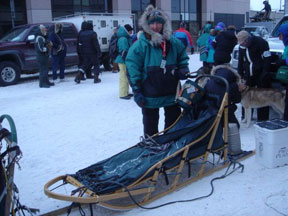 Carol & the drag sled